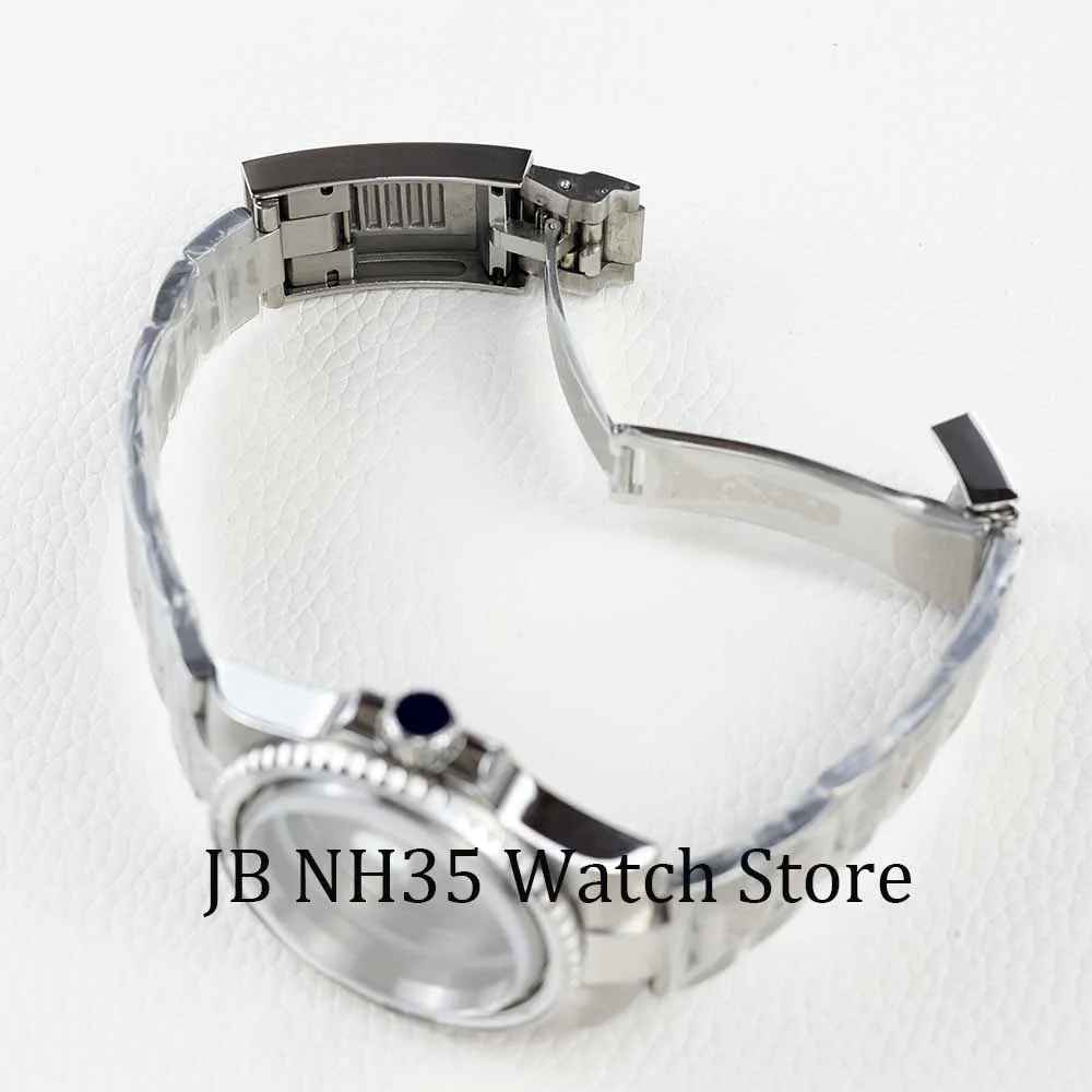 high quality NH35 Watch Case sapphire stainless steel polish oyster watchband fit NH35 NH36 movement 28.5mm dial Submariner