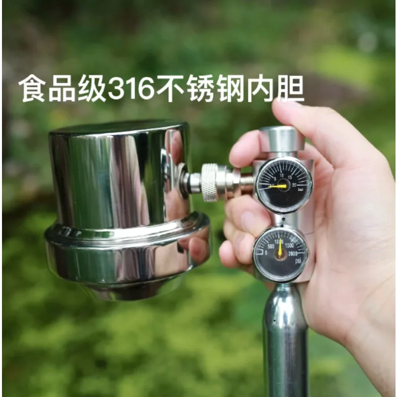 Pneumatic Coffee Machine, Food Grade 316 Stainless Steel, Espresso Extract, Outdoor Portable