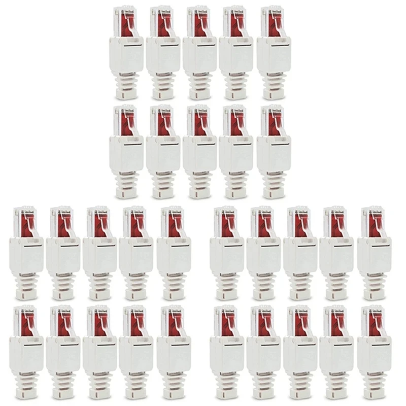 도구 없는 네트워크 플러그, RJ45 CAT6 LAN UTP 케이블 플러그, CAT5 CAT7 설치 케이블 패치 케이블 도구, 30PCs