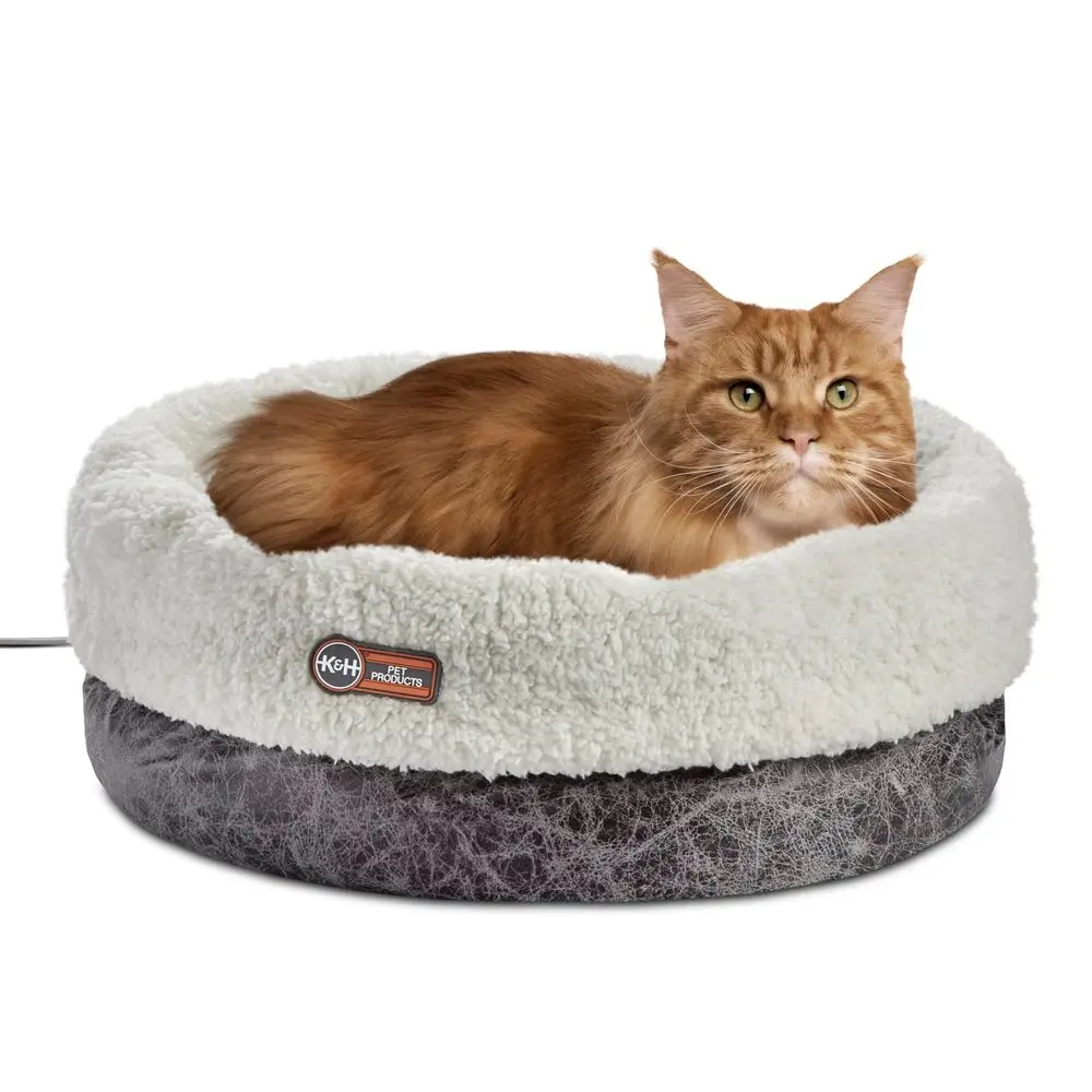 

Подогреваемая лежанка для кошек, термо-лежанка ThermoSnuggle Cup Bomber, мягкая, с подогревом, для крупных домашних кошек и маленьких собак, машинная стирка, водонепроницаемая.