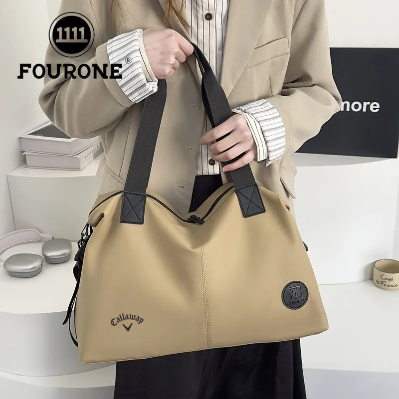 골프공 파우치 ゴルフウェアバッグ 男女兼用 PU素材 軽量 防水 トラベルトートバッグ ハンドバッグ ハーフバッグ 명패