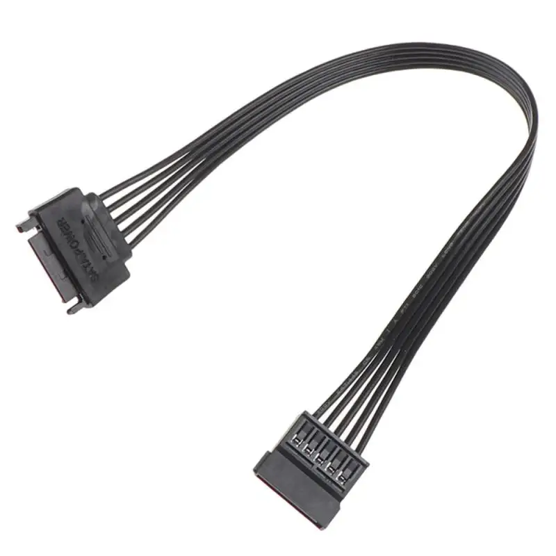 SATA 15Pin Male To Female Power Extension Cord HDD SSD Power Cord SATA PC Power Cord 18AWG Pure Copper Tinned Wire