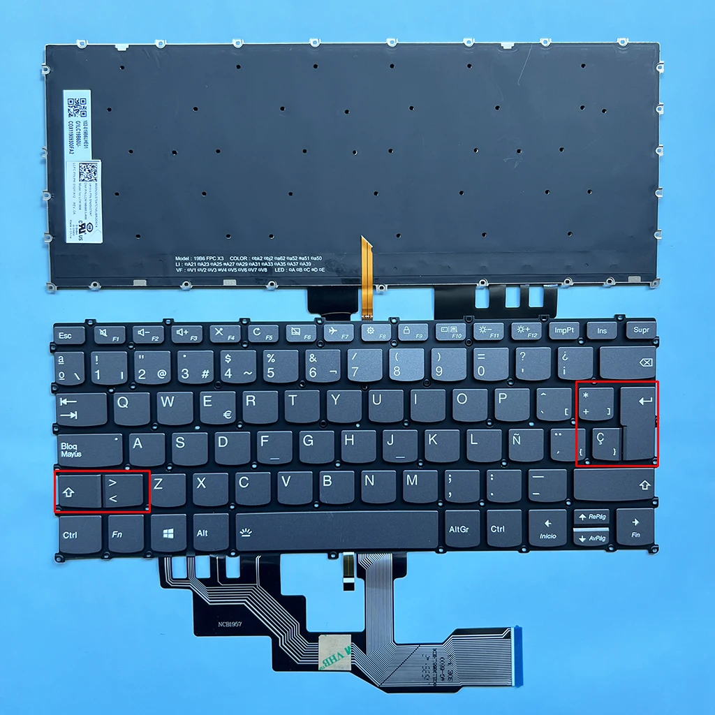 

S540-13 Spanish Keyboard For Lenovo IdeaPad S540-13API S540-13ARE S540-13IML S540- 13ITL 13 Pro 2019 pro13 81XC With Backlit