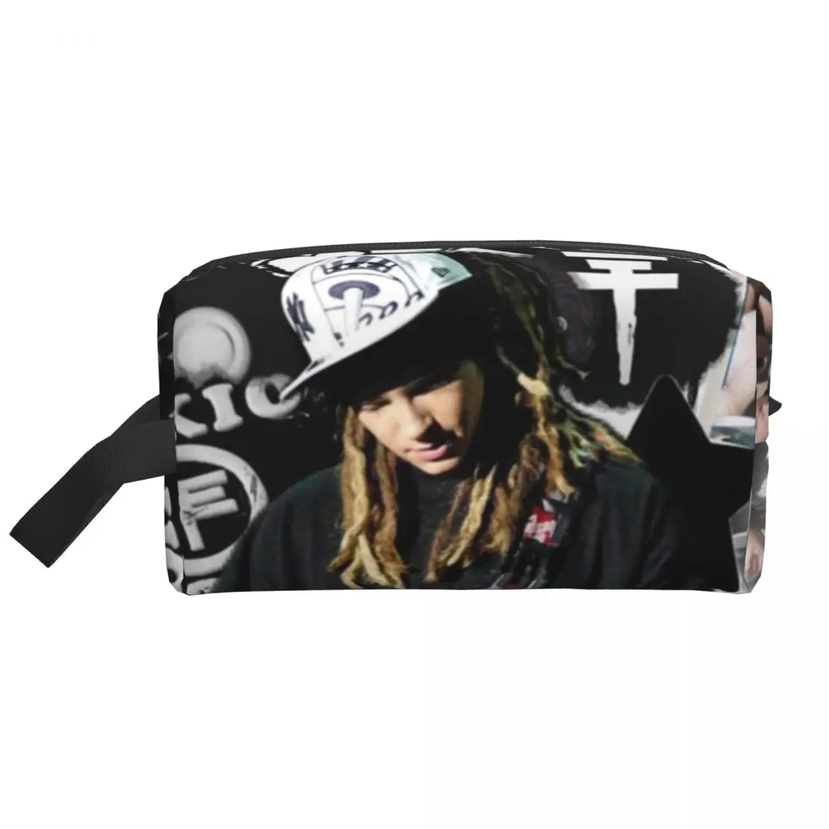 

Tokio Hotel Tom Kaulitz Music Band Women Cosmetic Bag Travel Makeup Organizer Pouch Toiletry Storage Dopp Kit Box Pencil Case