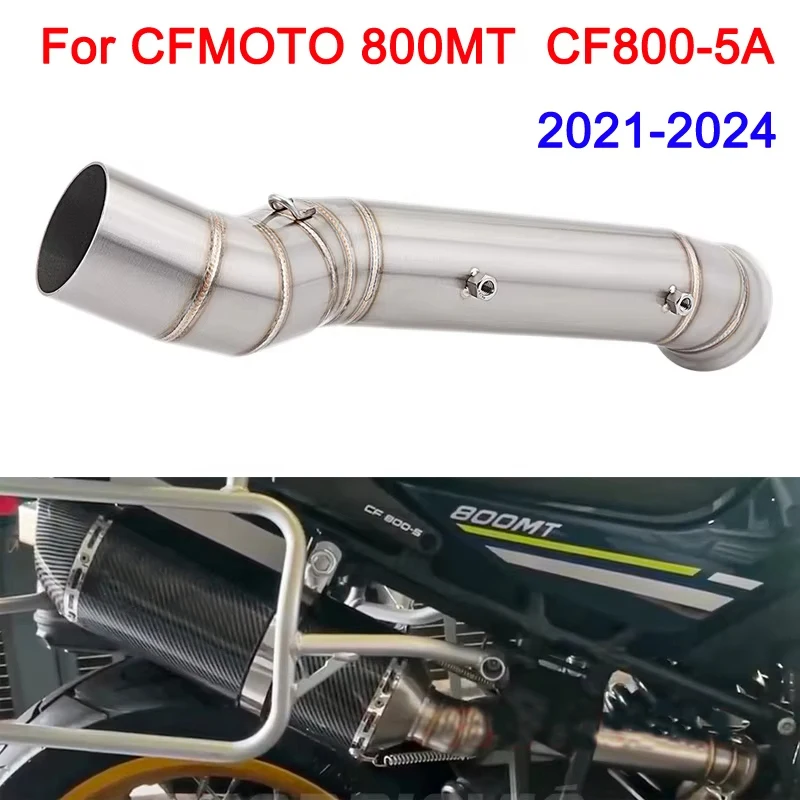 Slip-On-Auspuff für CFMOTO 800MT 800 mt CF800-5A 2021 2022 2023 2024 Universelles Motorrad-Auspuffsystem Mittelrohr Verbindungsrohr
