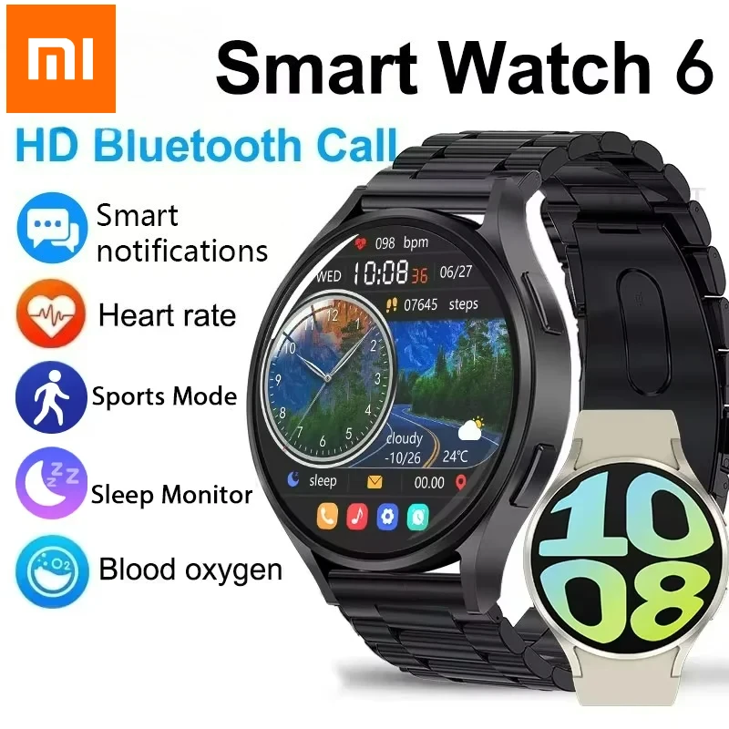 

Xiaomi 2025 New Watch 6 Smart Watch Bluetooth Call Health Monitoring Alarm Clock Fashion Sports Watch