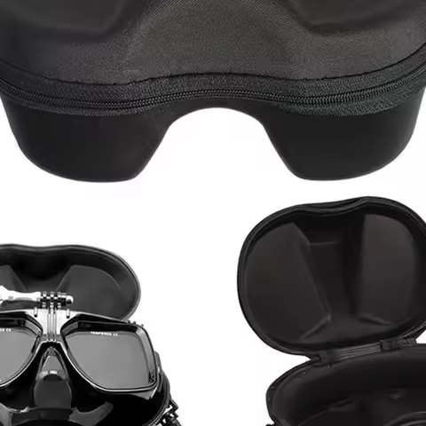 Diving Glasses Storage Box Underwater Mask Goggles Glasses Storage Diving Face Cover Snorkel Zipper Case for Underwater Swimming
