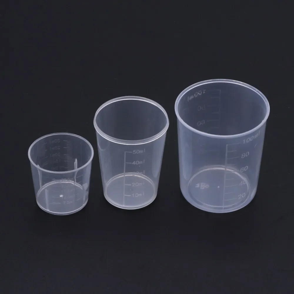 3Pcs DIY Epoxy Resin Plastic Measuring Cups Set 30ml 50ml 100ml For Handmade DIY Jewelry Making Tool Epoxy Resin Cup