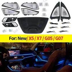 11 Colours LED Speaker Cover For BMW New X5 X6 X7 G05 G06 G07 Car Midrange Tweeter Music Stereo Horn Ambient Light Decorate Lamp