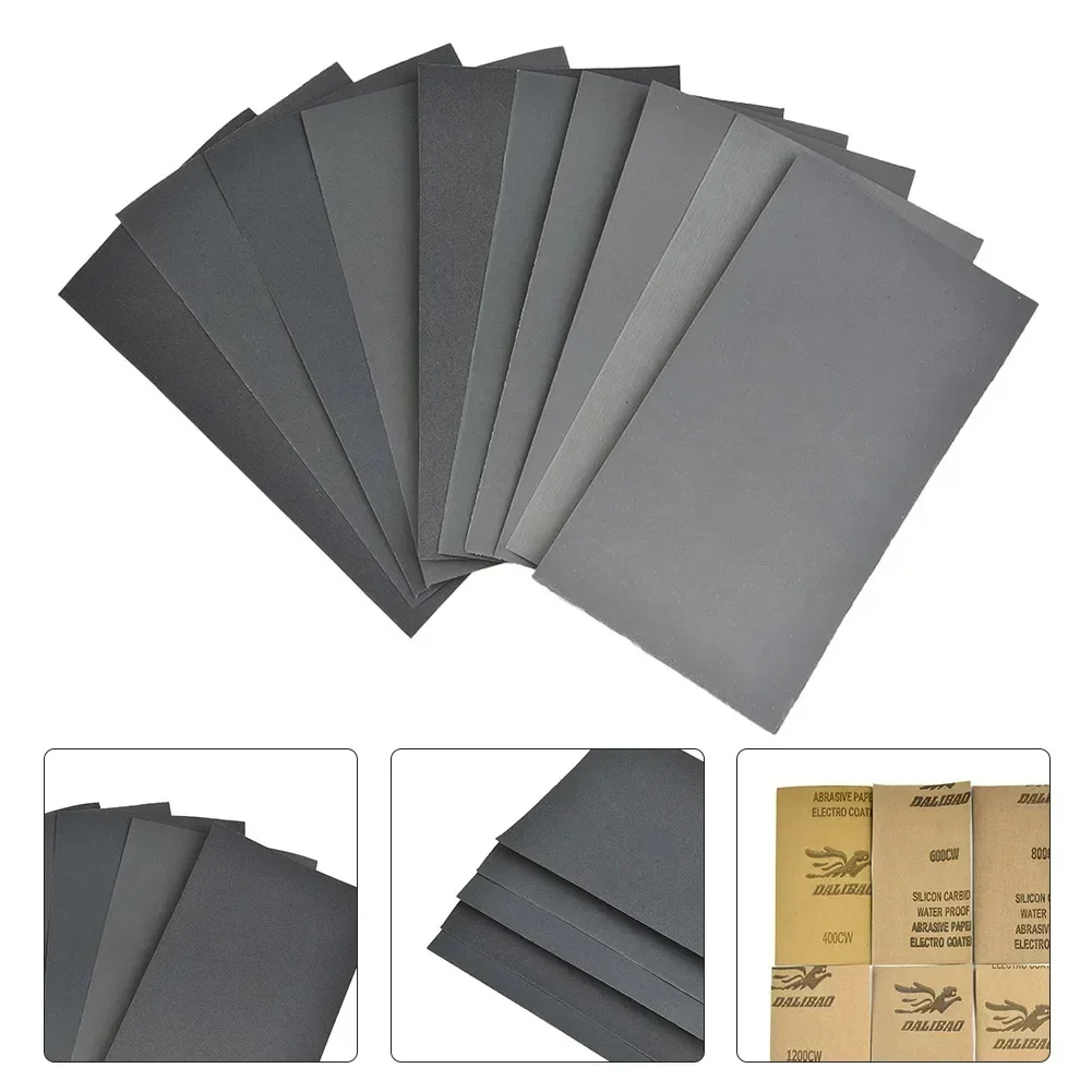 15PCS Wet & Dry Sandpaper Set – 400–3000 Grit Assorted Abrasive Sanding Sheets for Automotive Polishing & DIY Finishing 2