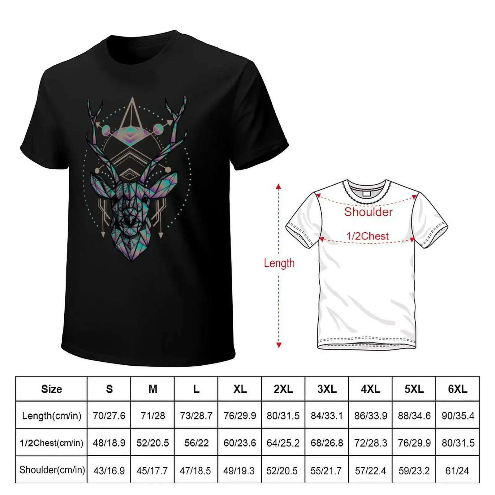 Sacred Deer / Ethnic Deer / Mystical Deer T-Shirt graphic t shirts plus size tops cotton t shirt men