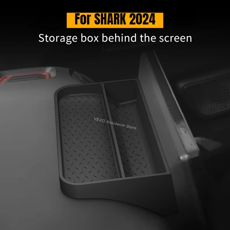 

Органайзер для хранения в центральной консоли пикапа SHARK 2024 за экраном, силиконовый органайзер для приборной панели, аксессуар для интерьера автомобиля