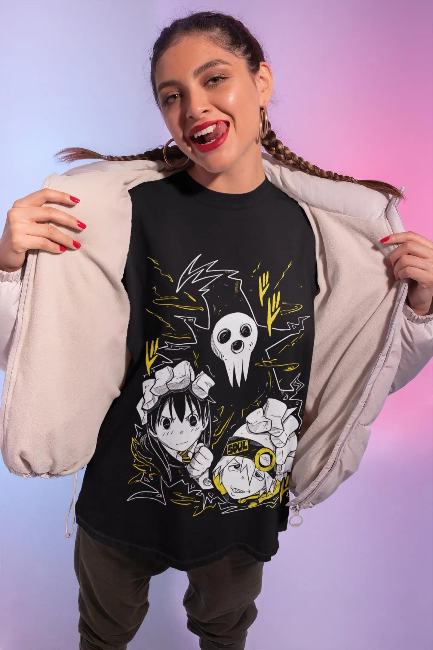 Soul Eater Death the Kid Shirt, Maka Albarn, Anime Shirt Soul Eater T-Shirt Anime Clothing Maka Albarn Tee