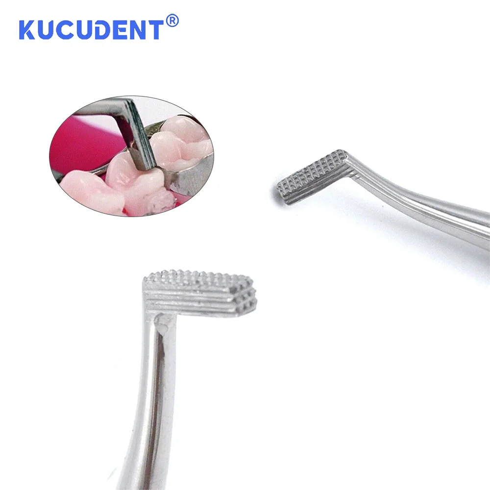 KUCUDENT Stainless Steel Dental Molar Band Pusher Seater for Orthodontic Strong Grip Slip Resistant Tip Elevator Style Dentist