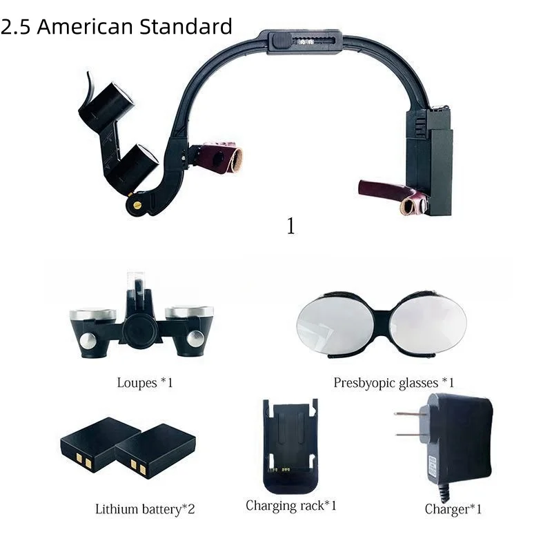 1 PC Dental Binocular Magnifying Glass Lens Accessories Head Mounted Inspection Oral Magnifying Glass 2.5x3.5x