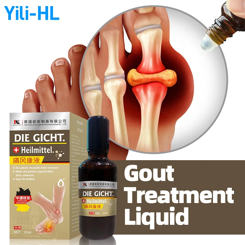 

Gout Treatment Liquid Toe Hallux Finger Swelling Arthritis Ache Medicine Bunion Pain Relief Thumb Corrector German Secret Recipe