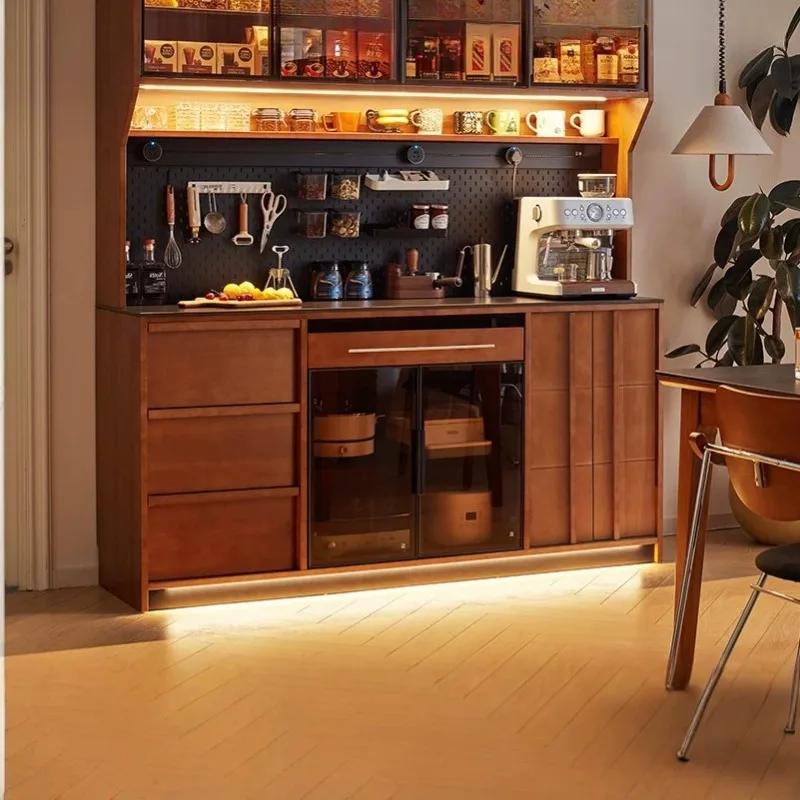 

against the wall integrated locker French living room tea cabinet dining table integrated medium and ancient style