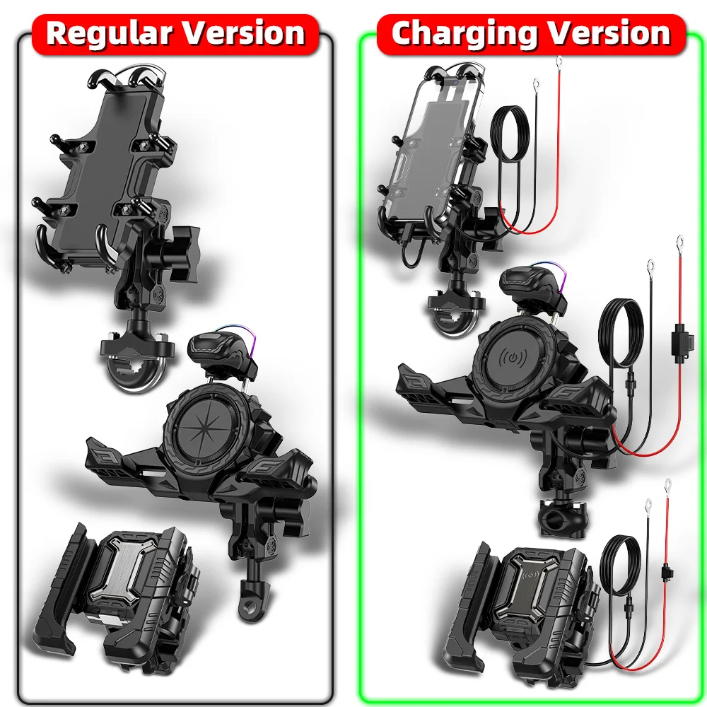 MRRANGT Motorcycle Bike Phone Holder Mount Aluminum Alloy with Vibration Dampener ATV/ UTV Bike Scooter Fit For Honda Yamaha