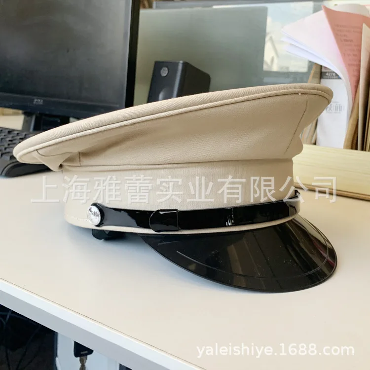 Sombrero militar ejército gorra grande con visera de ala ancha rendimiento policía de tapa plana rendimiento hombre de tapa plana 8M223
