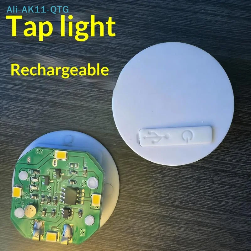 

NEW 1Pc Tapping/Sound Control Lighting Toy 38mm Rechargeable LED Light Night Lamp DIY Dollhouse Accessories Wall Bedside Lamp