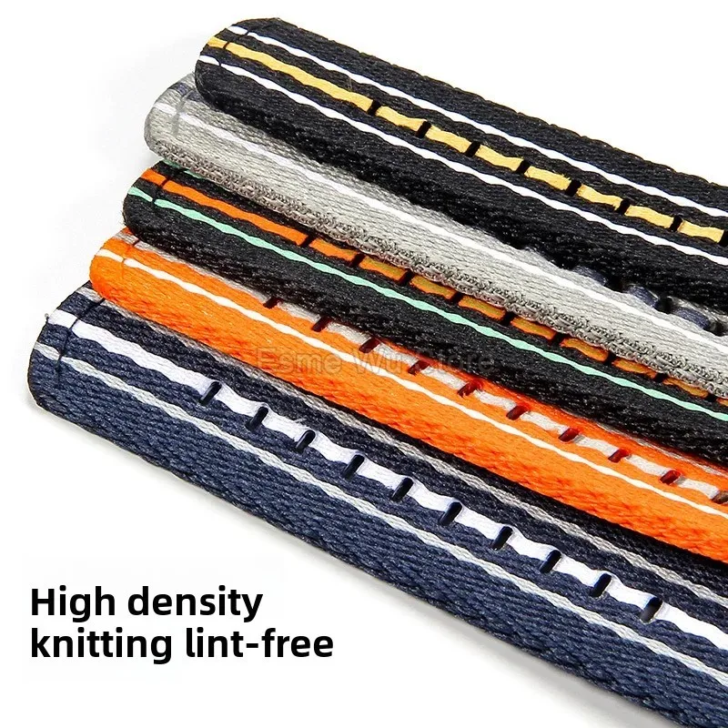 Nylonowy pasek do uszu męski tkany na płótnie oddychający pasek do zegarka Omega Baopo Longqin Breitling