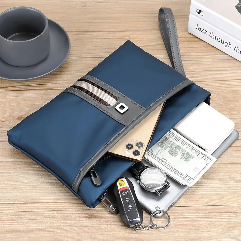 Business Man Handbag Cellphone Clutch Oxford Bag Waterproof Wallets Casual Men Envelope Mobile PhoneBags