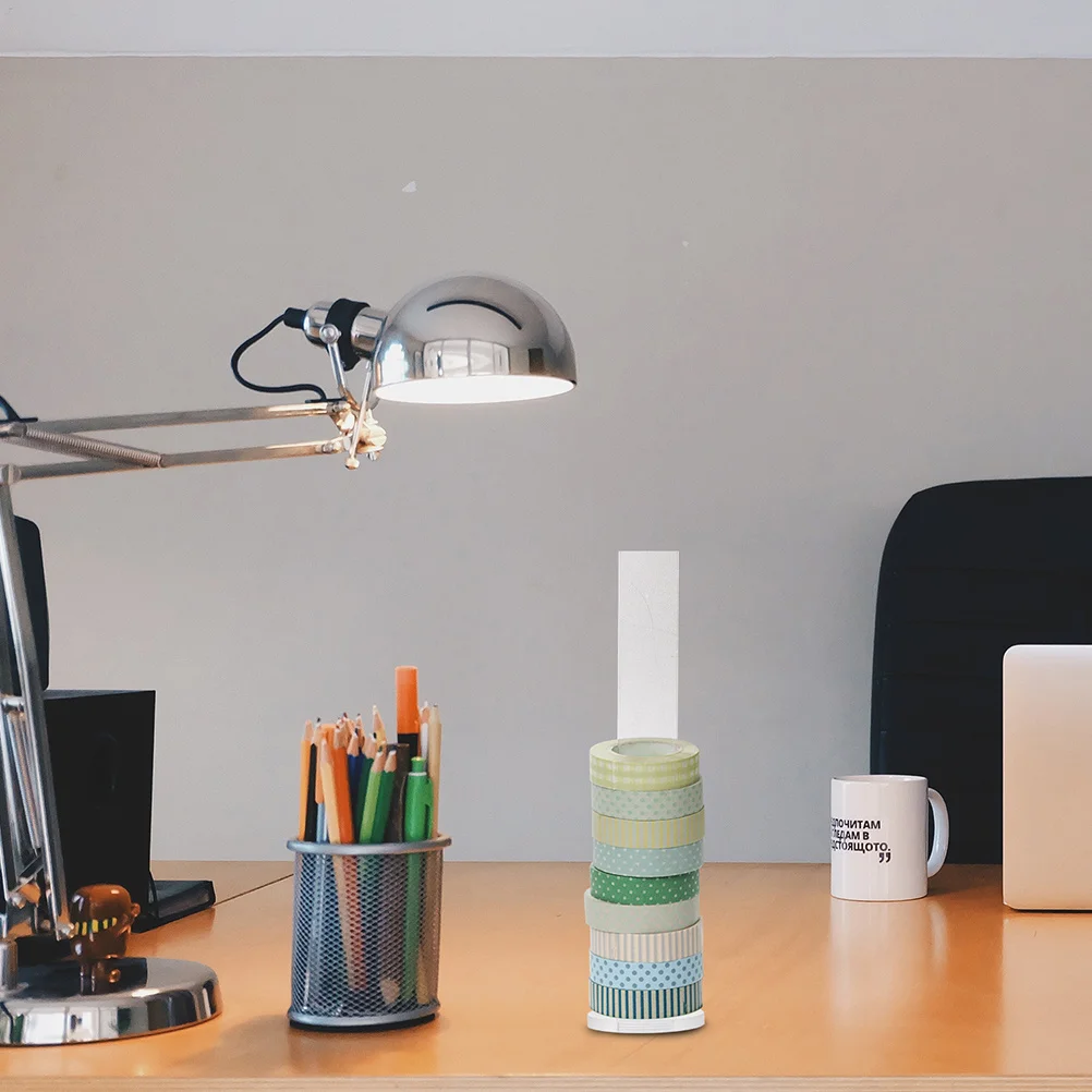 

Acrylic Tape Holder Clear Washi Tape Organizer Transparent Adhesive Shelf Removable Roll Display Stand For Storage