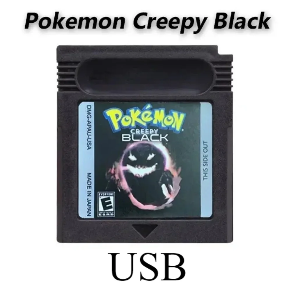 

Совершенно новый игровой картридж GBC, 16-битная игровая карта Pokemon Creepy Black, консольная карта, английский язык для GBC/GBA