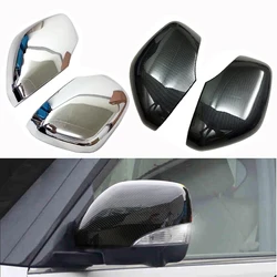 2Pcs ABS Chromed Side Door Rearview Mirror Cover Trims For NIssan Patrol Armada Y62 Accessories 2017 2018 2019 Car Accessories