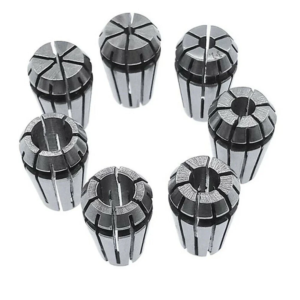 ER11 Spring Collet Chuck Set Made of Hardened Material with 7 Metric Shank Sizes for CNC Milling Lathe Tool Engraving Machine