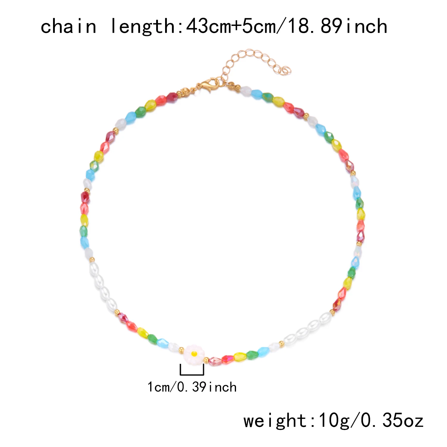 Korean Sweet Lovely Daisy Flower Choker Necklace for Women Handmade Imitation Pearl Beaded Collar Neck Chain Party Jewelry Gifts