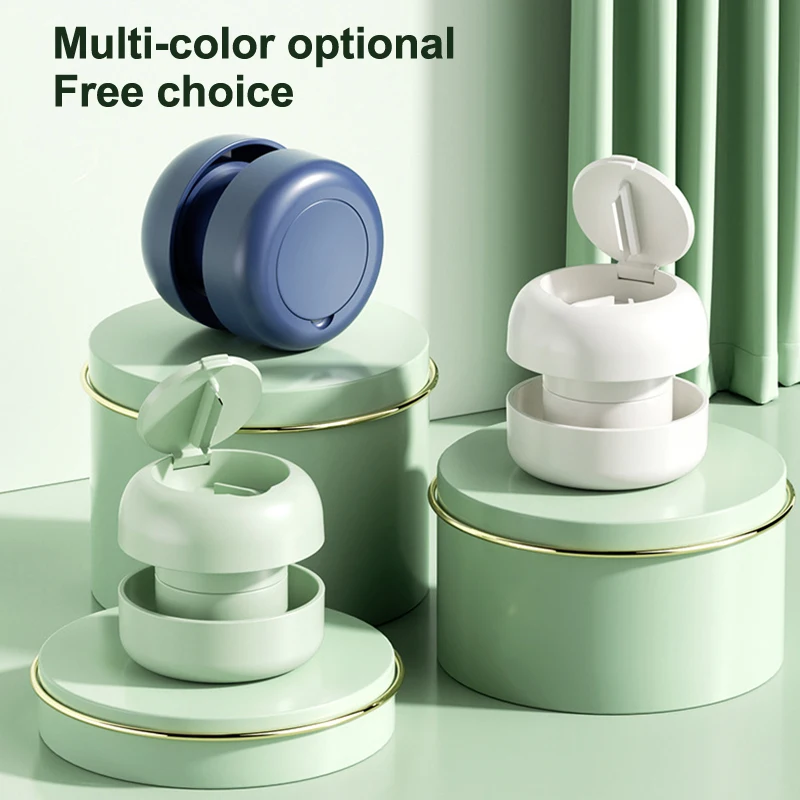 1pc 2 In 1 Tragbare Pille Grinder & Cutter Multifunktionale Pille Grinder Edelstahl Klinge Pille Schneiden Dispenser Organizer