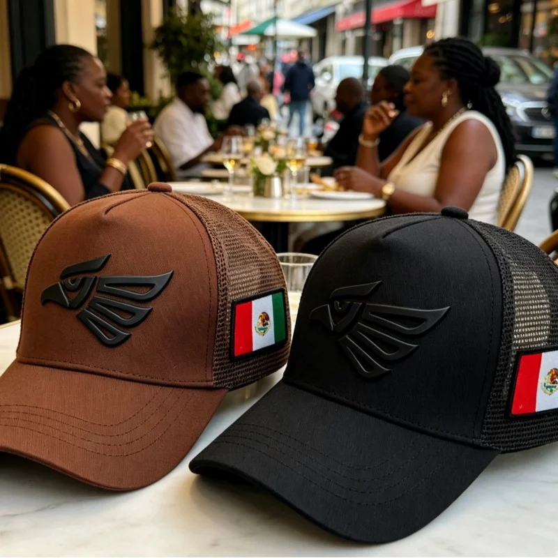 Unisex Mexican Eagle Label Baseball Net Caps Adjustable Casual Hats Spring and Summer Outdoor Sunscreen Hat