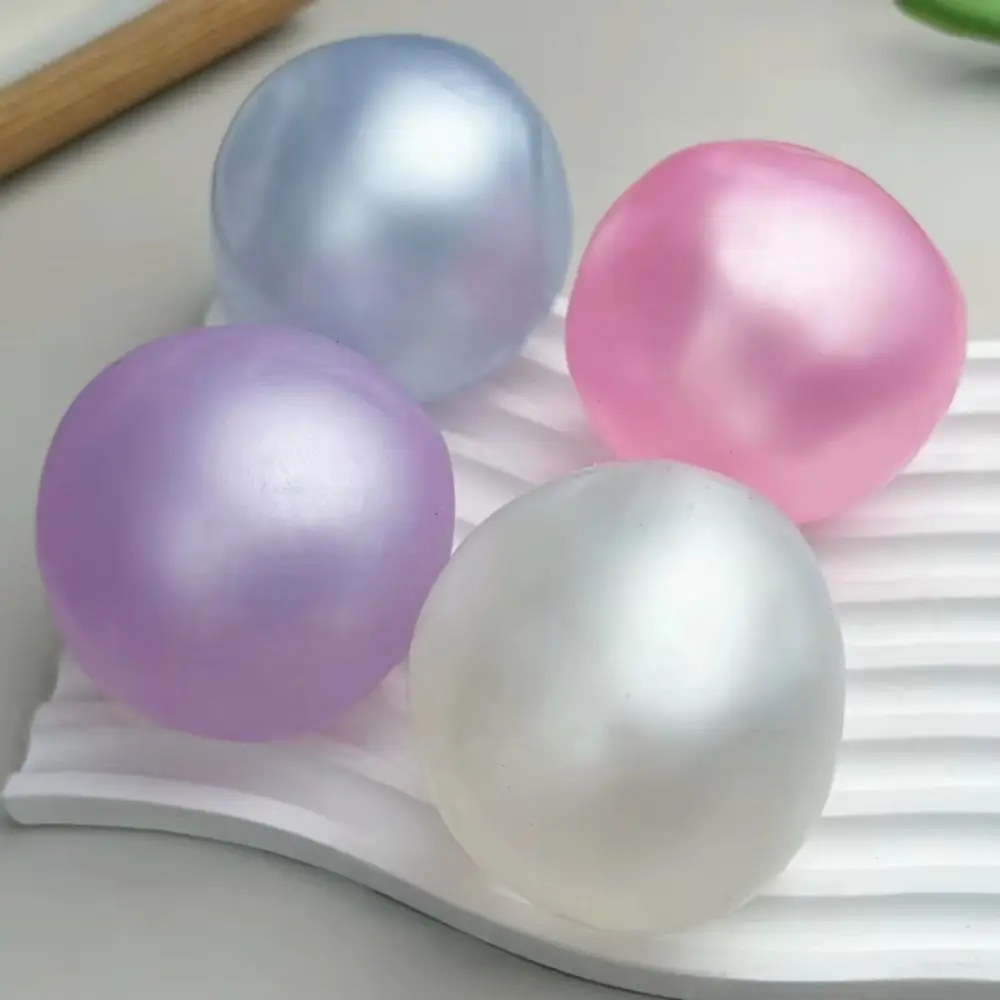 Blue Coconut Oil Squishy Ball Transparent Soft Squishy Pearl Squishy Clear Jelly Slow Rising Ball Quick-rebound Squeeze