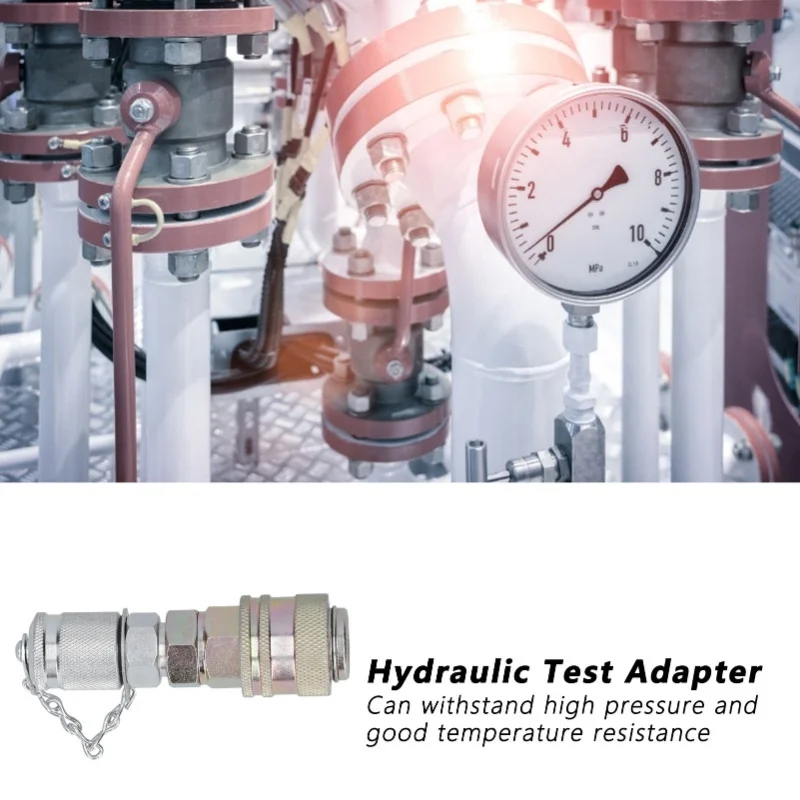 Adaptor Pengujian Tekanan Hidrolik Konektor Kopling Cepat Perlengkapan Industri G1/8
