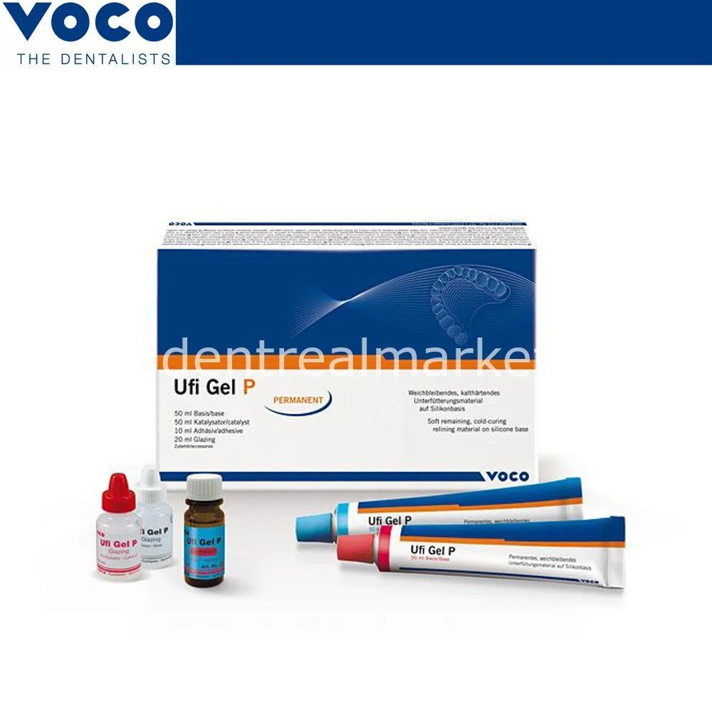 Voco - Ufi Gel P Soft Relining Material Set - Permanent soft A-silicone relining material in tubes