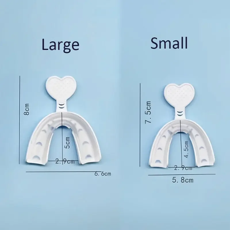 2 szt. Ochraniacz na usta do szlifowania zębów z tacą Formowalna osłona dentystyczna do spania Bruxizm Wybielanie zębów Protector Retainer