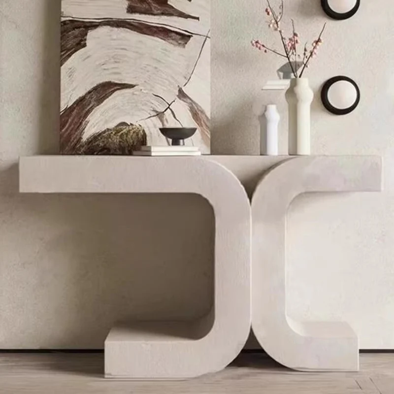 

Unique Curved Console Tables Entryway Luxury Elegant Trendy Console Table Italian Design Console Meuble Living Room Furniture