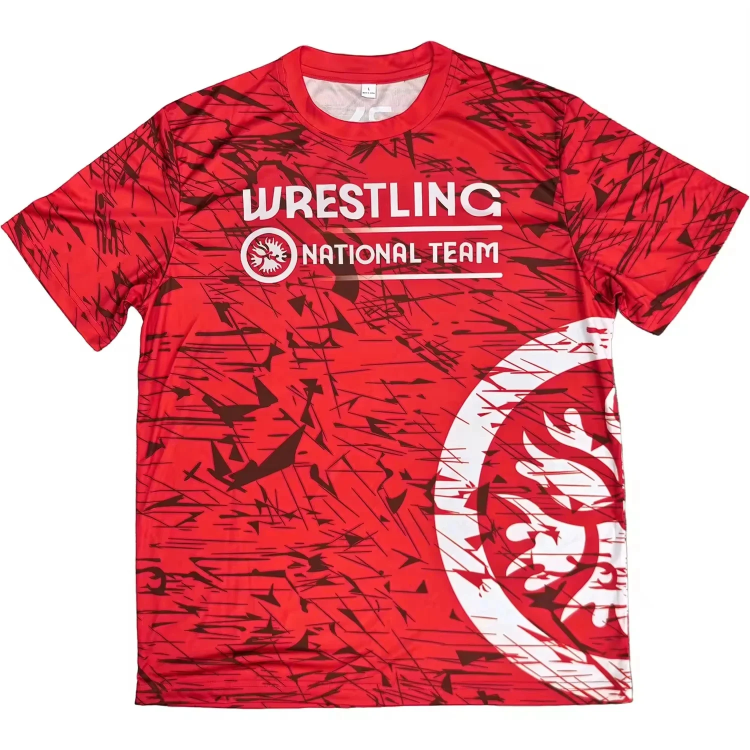 2026 Neues UWW Wrestling Kampf-Fitness Bedrucktes Schnelltrocknendes Sport-Trainings-Freizeit-Kurzarm-T-Shirt für Herren – Detail 3
