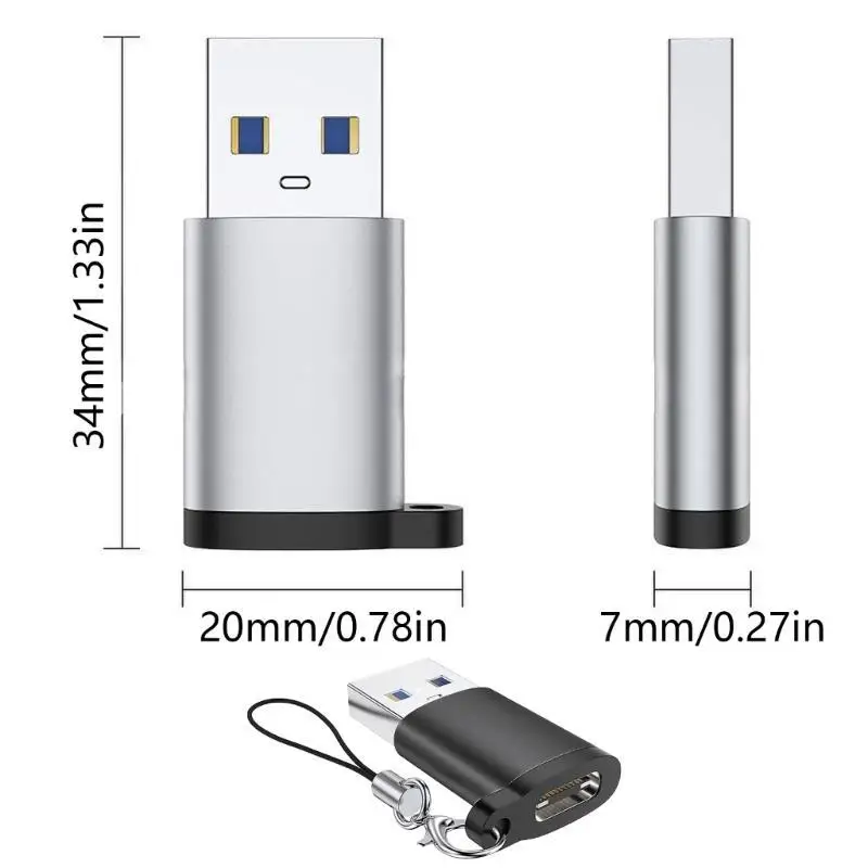 

USB C Female to USB3.0 Male Adapters Type C Charging Cord to USB3.0