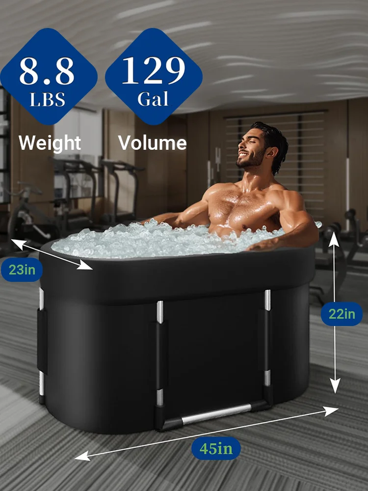 

Уличная ванна с холодной водой, портативная надувная ледяная ванна на 129 галлонов, складное ведро для спортсменов, восстановительная стручка для терапии холодной воды