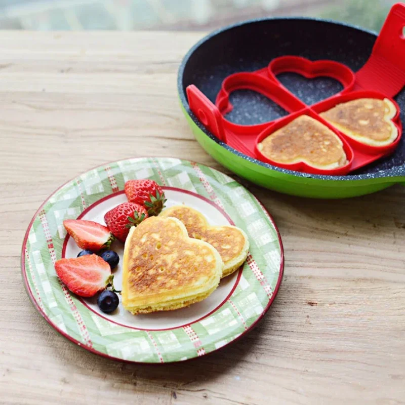 Egg Pancake Ring Nonstick Pancake Soufflé Making Mold Silicone Cake Omelet Cooker Shaper Tool Kitchen Baking Accessories