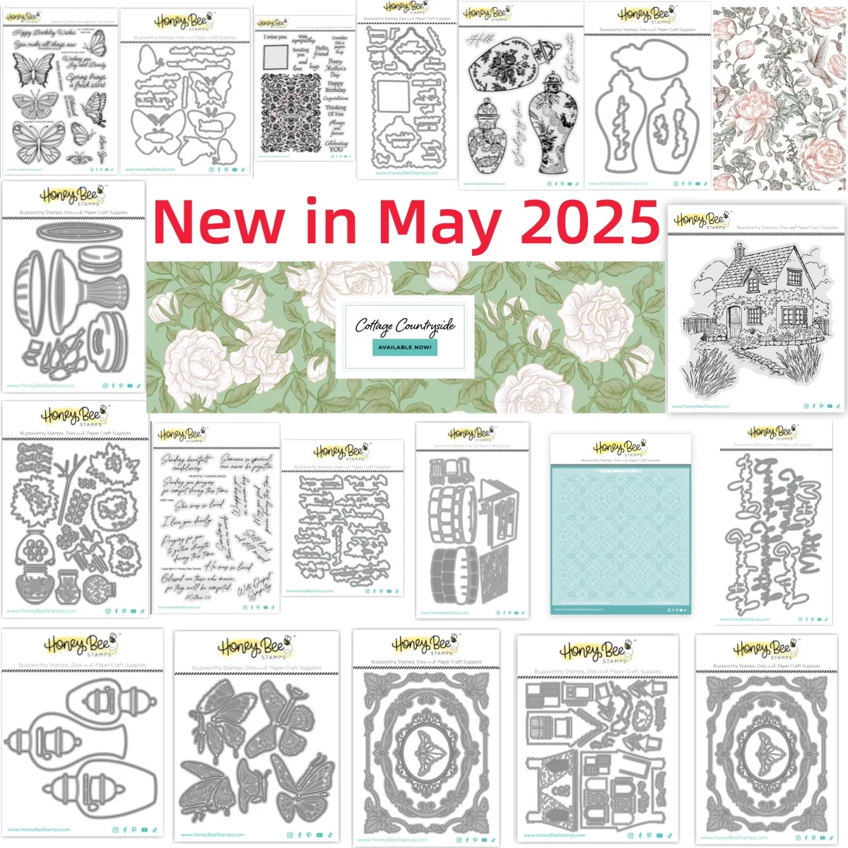

Butterfly Flower Bird Bath Cottage Metal Cutting Dies Clear Stamps Stencil DIY Scrapbook Handcraft Gift Card Decoration 2025 New