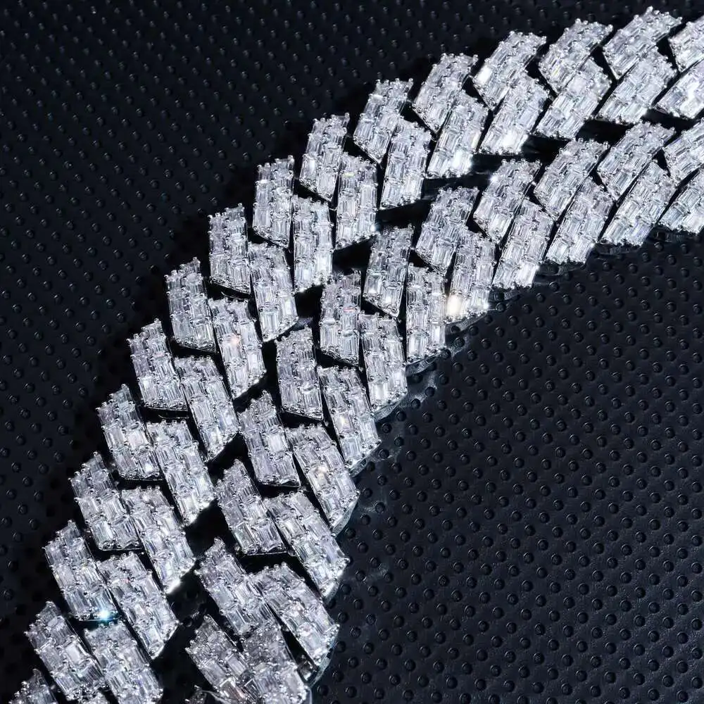 

Custom Jewelry Hip Hop Men 20mm Cz Fine Bling Diamond Necklace Gift 5a Zircon Cuban Link Chain