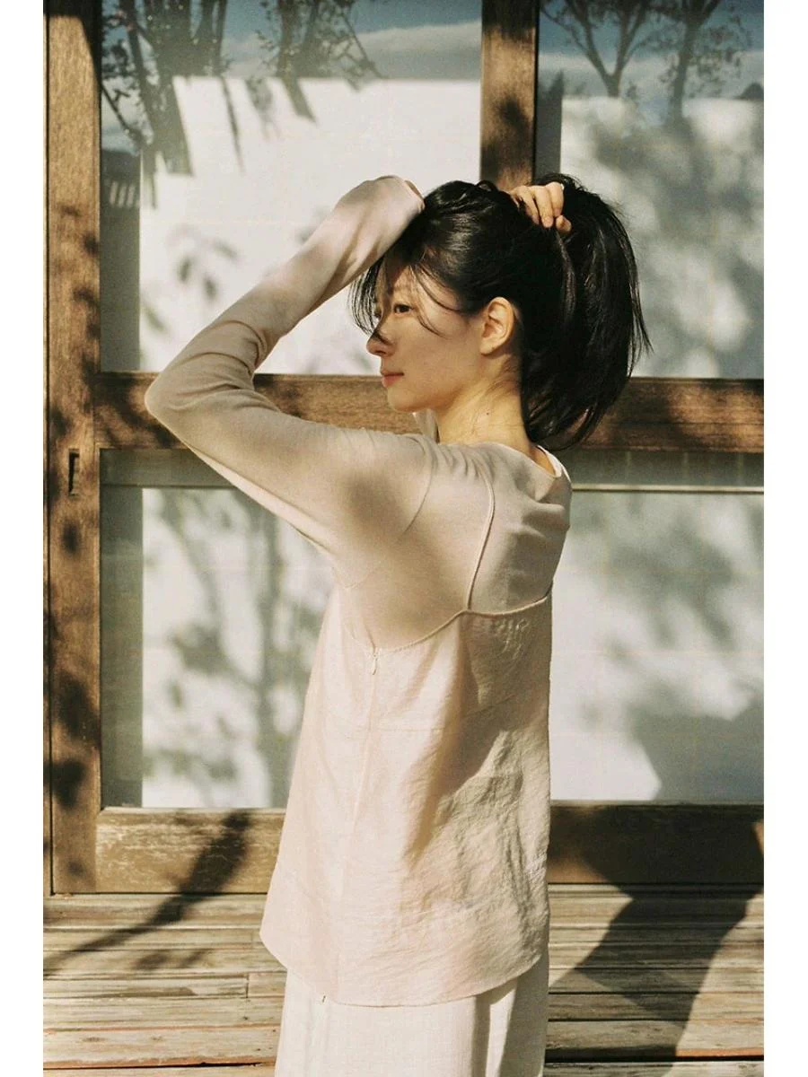 

Sle Long Sve round Ne T-irt Women's Loose Fit Soft Skin-friendly Layering Top Anti-pilling Spring 2026