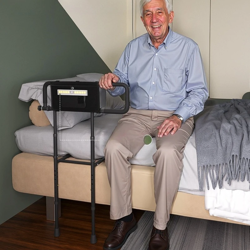 الكربون الصلب الطابق السرير القضبان مساعدة مقبض لكبار السن النساء الحوامل المنزل التنقل المعونة السرير دعم أدوات المساعدة الارتفاع #1