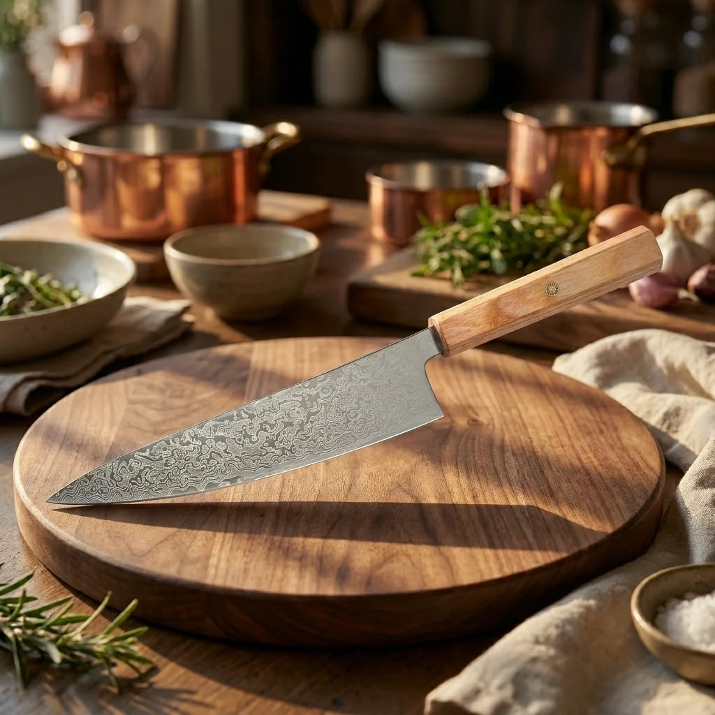 Damaststahlmesser, professionelles Küchenmesser, japanisches Kochmesser, scharfes, multifunktionales Werkzeug zum Schneiden von Fleisch und Obst