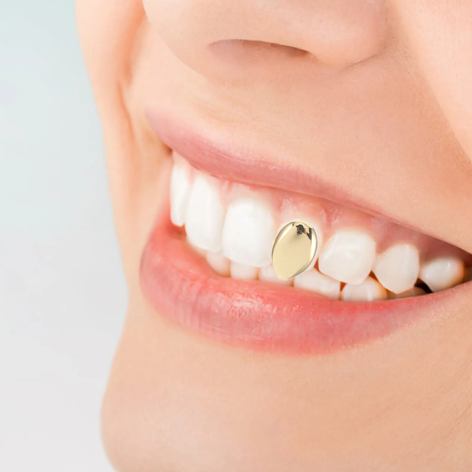 

3pcs Fake Canine Golden Silver Rose Gold Shiny Teeth Decoration For Halloween Party Concert Cosplay Teeth Accessories