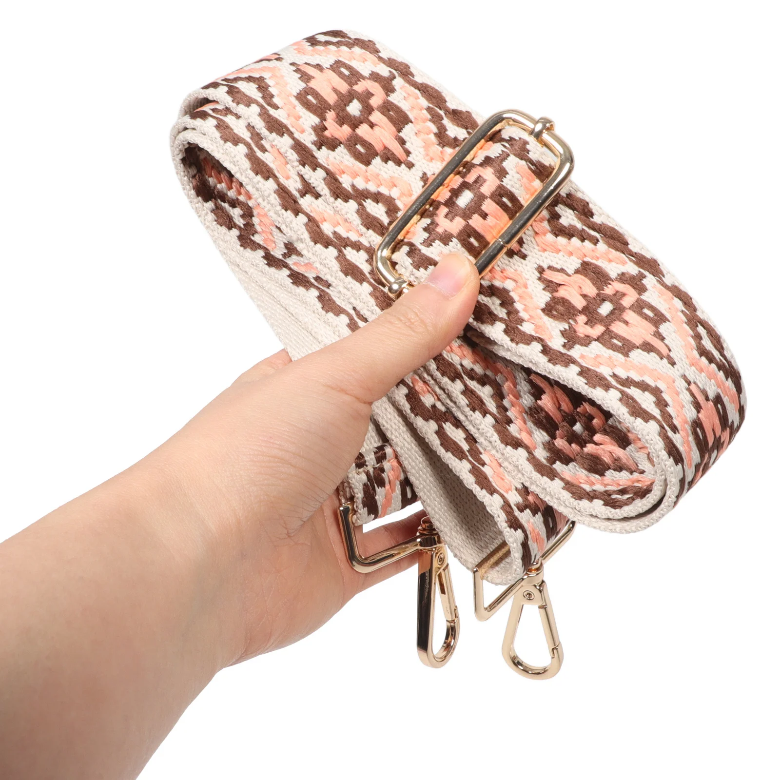 حزام كتف عريض مطرز قابل للتعديل على الطراز العرقي، حقيبة كروس مريحة، حزام محفظة، حقيبة يد مزخرفة #3