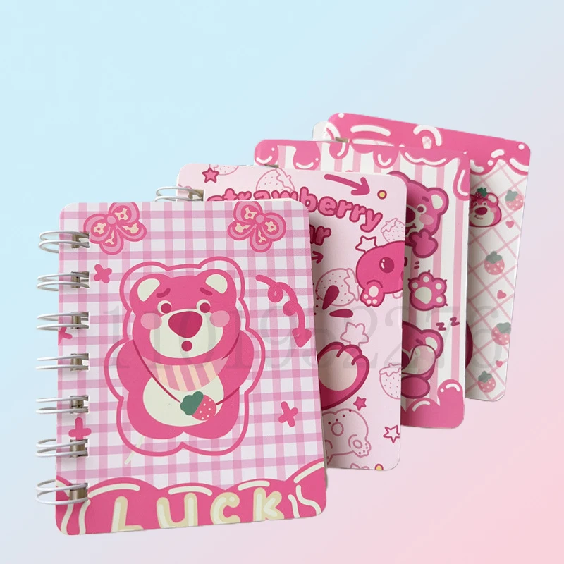 4pcs Disney Notebooks Kawaii Lotso Huggin Bear Student Portable Notepad Daily Weekly Agenda Planner Stationery School Supplies